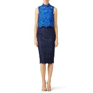 ML MONIQUE LHUILLIER Sweetheart Colorblock Sheath